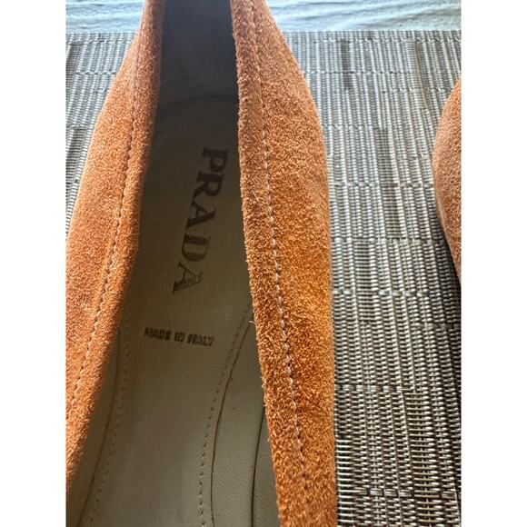prada orange suede kitten heel - Picture 2 of 7